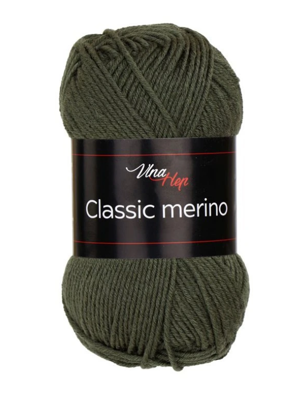 Vlna-hep Classic merino 61213 khaki